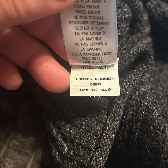 Nice!! TOAD & CO Chelsea Turtleneck Tunic Gray Sweater Dress, Size M - Picture 10 of 11